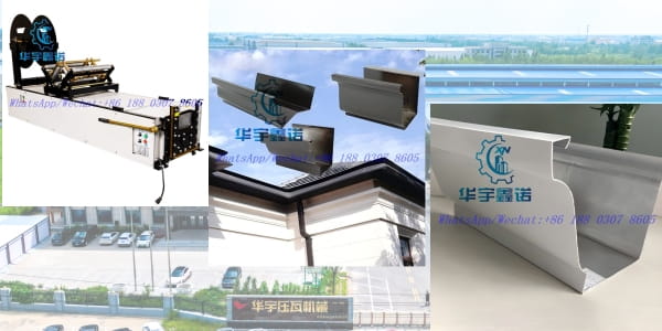 Seamless rain gutter machine designed for mobile on-site use. Produces strong, leak-free gutters from aluminum, galvanized steel, and color-coated steel. Ideal for efficient and durable rainwater drainage systems.