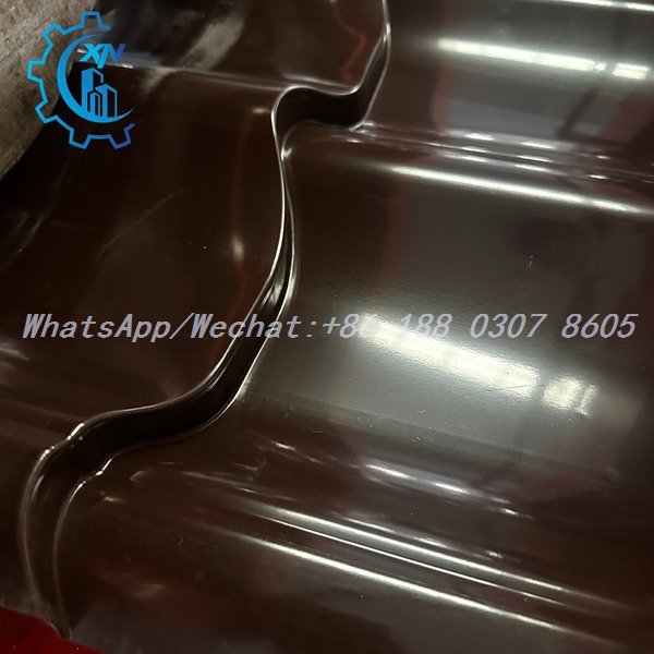 Roof sheet making machine price – Q tile roll forming machine pressing detail