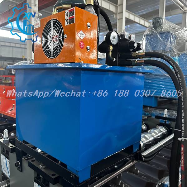 Roof sheet making machine price – hydraulic station with cooling fan