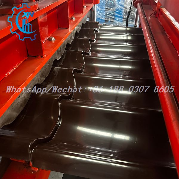 Finished roofing profile produced by roof sheet roll forming machine with elegant Q tile embossing