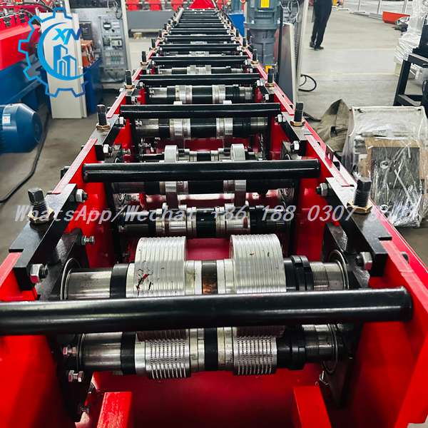 Side view of stud and track machine with multiple forming stations