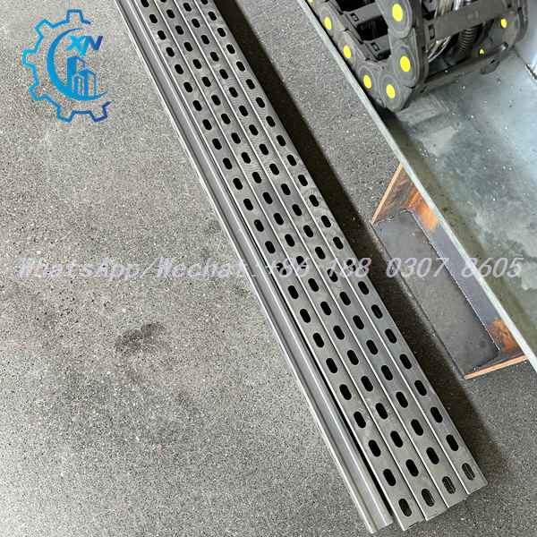 Slotted strut channels produced by unistrut roll forming machine