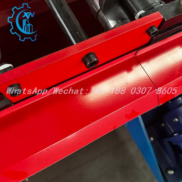 Red guard plate and rollers of LGSF machine