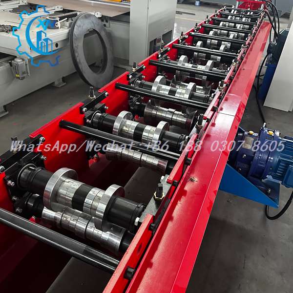 Steel frame roll forming machine with multiple forming stations