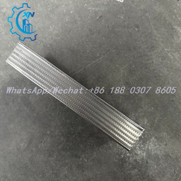 Ribbed metal profile sample produced by steel frame roll forming