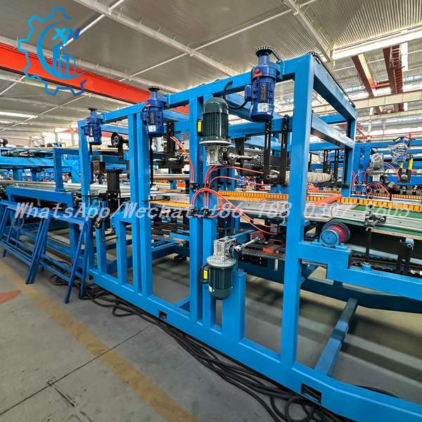 Green motors and conveyor belt on sandwich production line