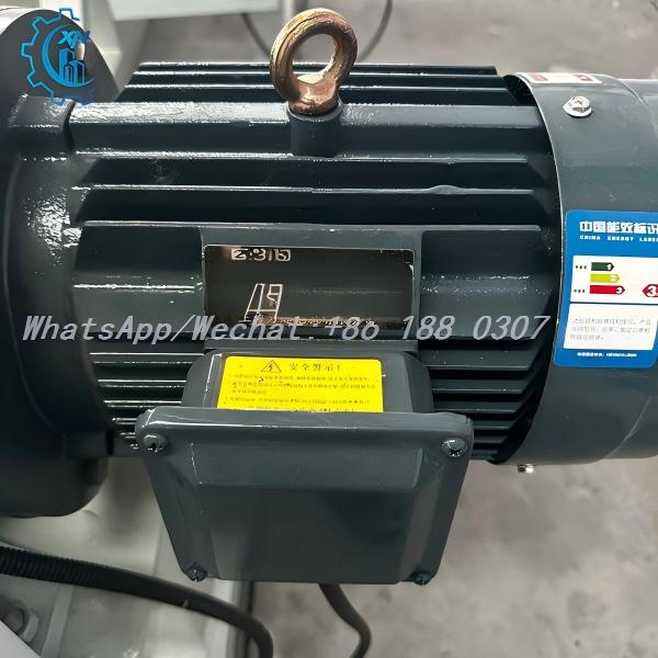 Finned drive motor with eye bolt on motorized decoiler