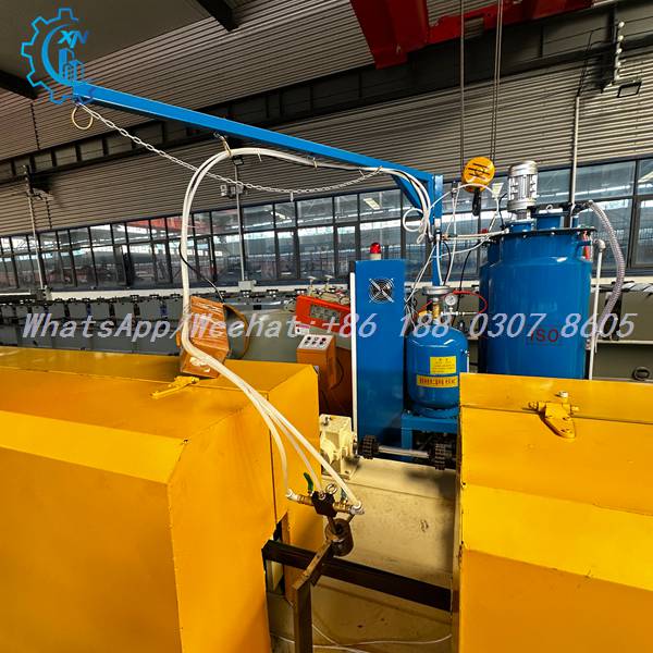 PU foam tanks and curing enclosures on roller shutter door machine