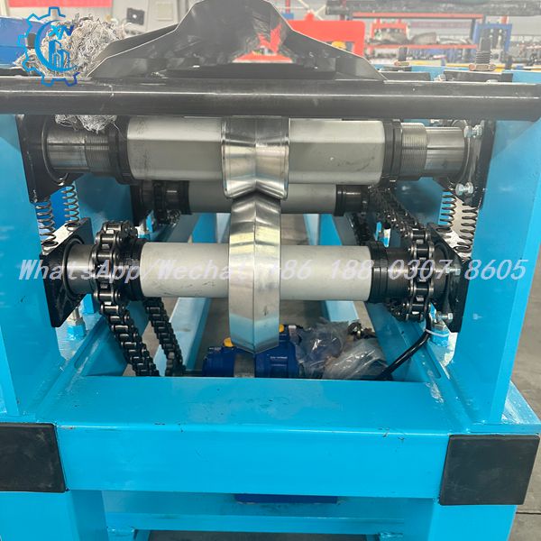 Faceted ridge profile collars on ridge cap machine shafts