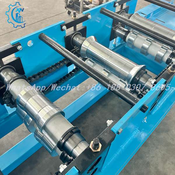 Stepped forming rollers inside compact ridge forming machine