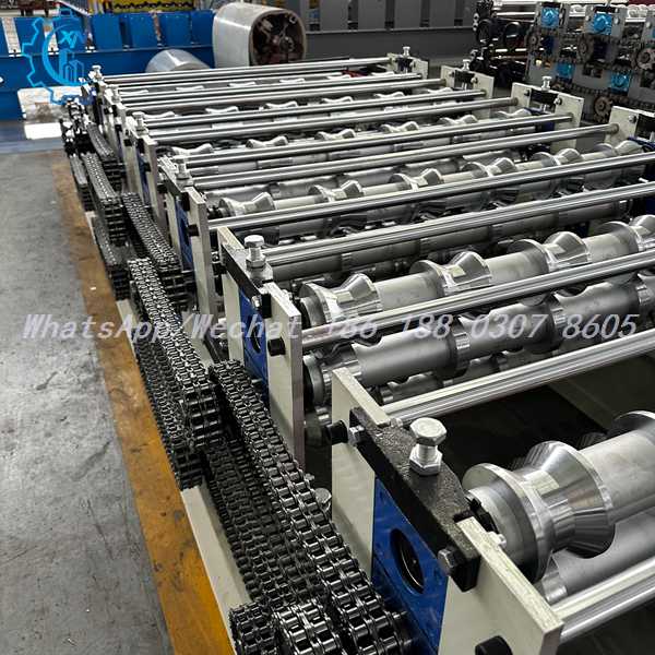 Chain drive side of the double layer IBR machine line