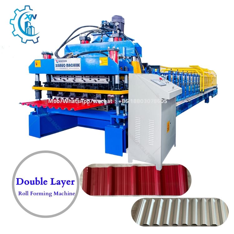 double layer roll forming machine 914 / 1000 / 1219 mm