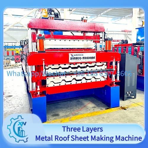 Three Layers Metal Roof Sheet Making Machine