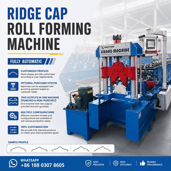 Double Output Ridge Cap Machine with Punching