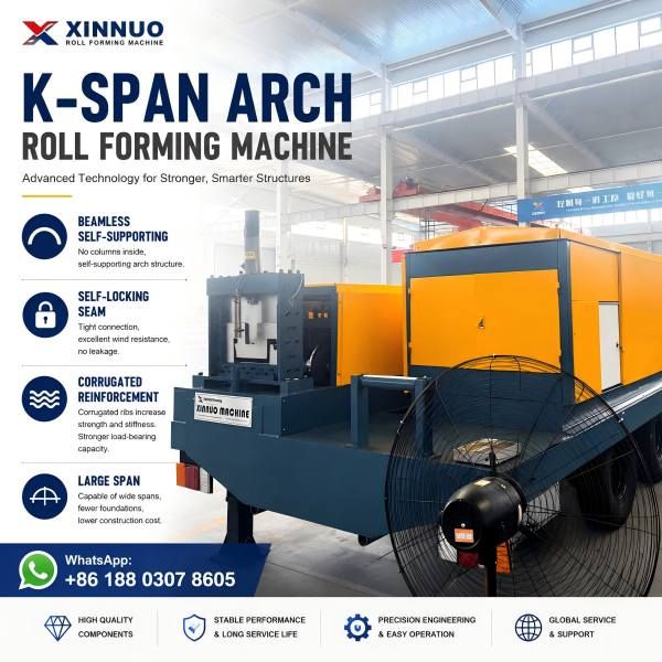 K-Span Arch Roll Forming Machine for Beam-Free Arch Roof Construction