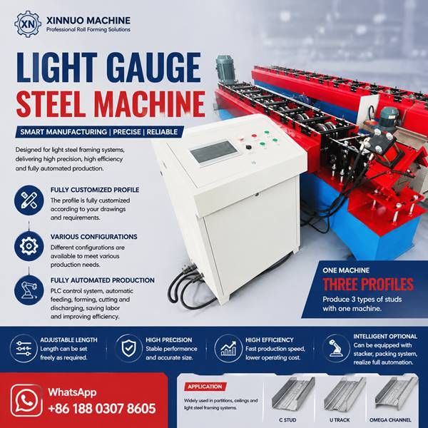 Light Gauge Steel Machine - Stud and Track Forming Production Line