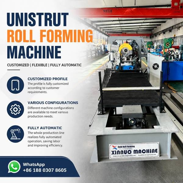 Unistrut Roll Forming Machine - Slotted Strut Channel Production Line