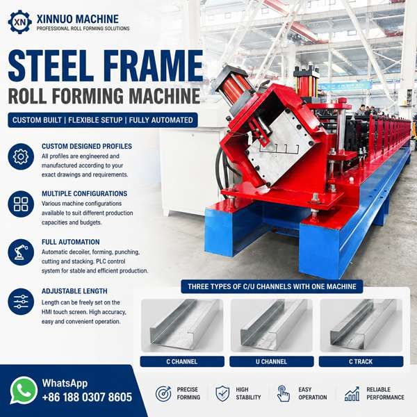Steel Frame Machine for Sale - C Stud and U Track Production Line