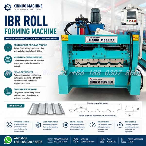 IBR Roll Forming Machine - IBR 686 Roof Sheeting Production Line