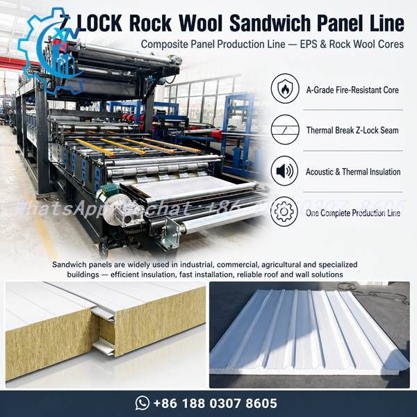 Rock Wool Sandwich Panel Line - Z-Lock Fire-Rated Panel Line