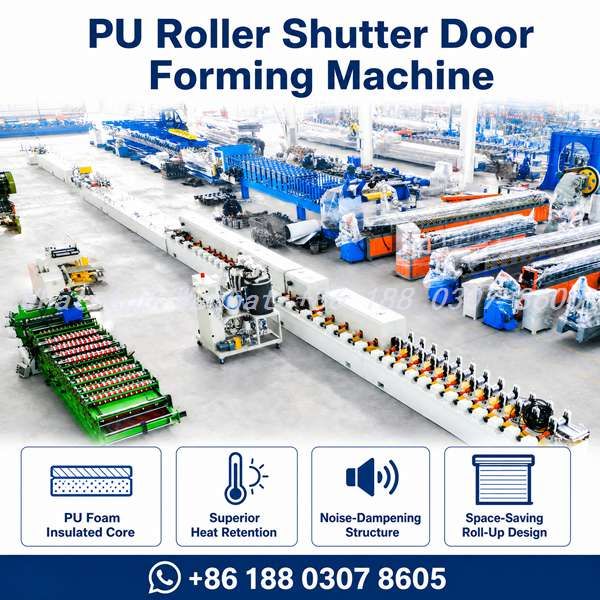 PU Foam Rolling Shutter Door Roll Forming Machine - Polyurethane Slat Line