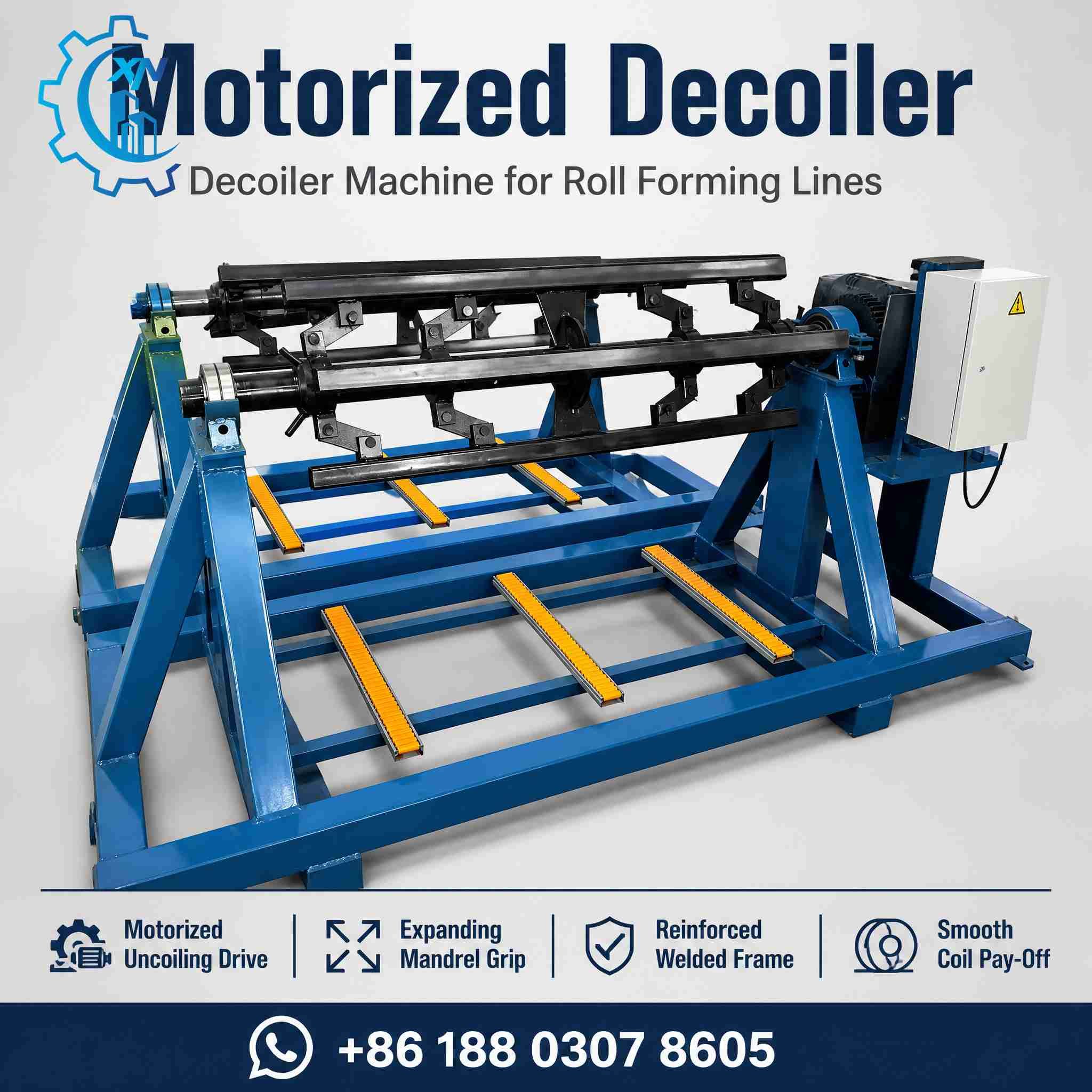 Decoiler Machine - Screw Expansion Mandrel Coil Feeding Unit for Roll Forming Lines
