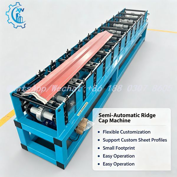 Ridge Cap Machine - Semi Automatic Ridge Cap Forming Machine for Roof Profiles 760 to 1000